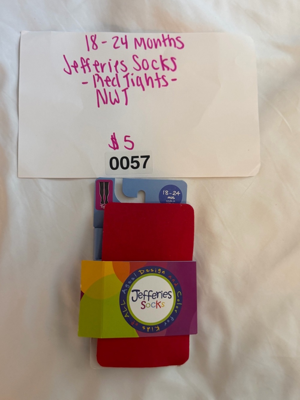Jefferies Socks Solid Red Toddler Tights
